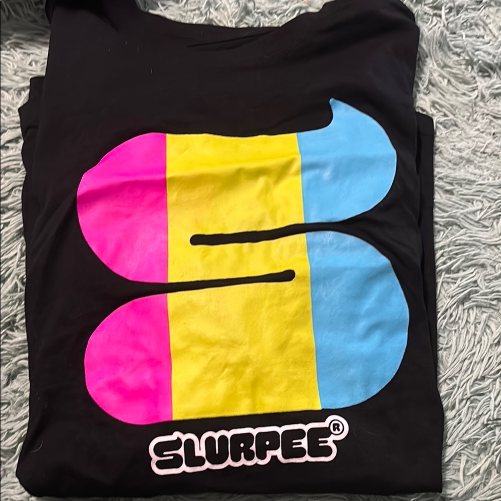 Slurpee Black T-Shirt with Colorful Logo